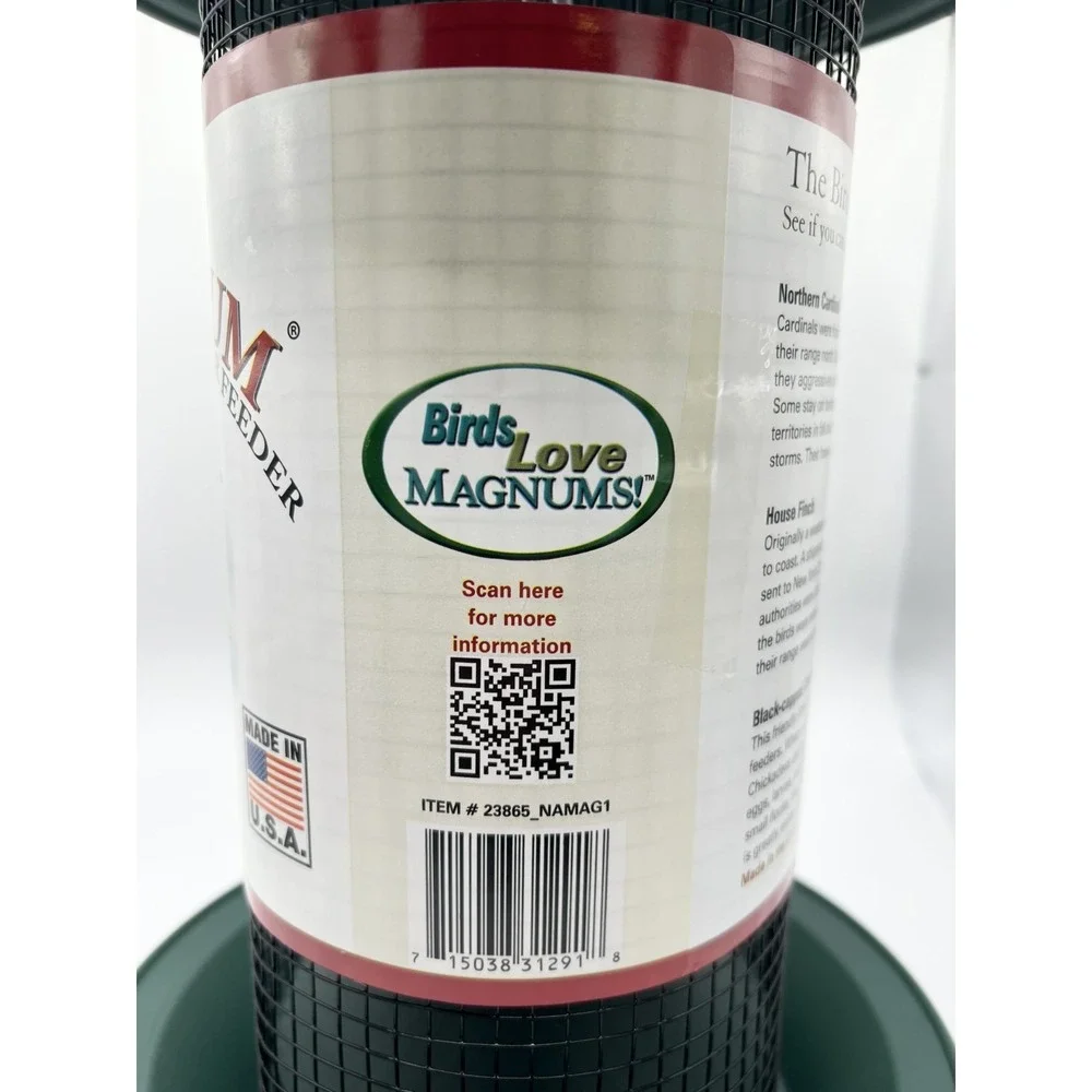 Birdfeeder WOODLINK Audubon MAGNUM Black Oil Sunflower Feeder  - MAGAG1 - NEW!